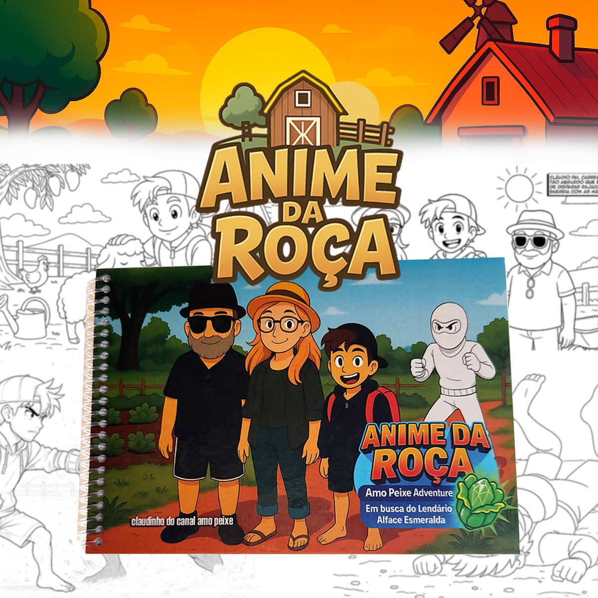 Canal Amo Peixe - Livro de Colorir